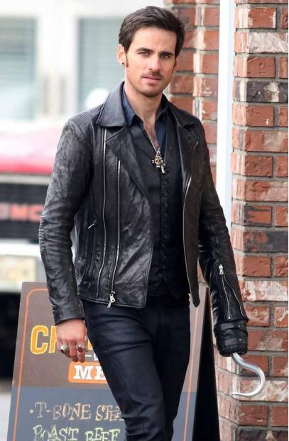 Once Upon a Time Captain Hook Black Distressed Leather Jacket once-upon-time-captain-hook-jacket
