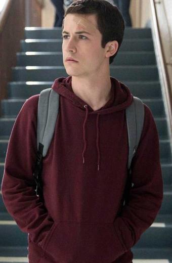 Clay Jensen 13 Reasons Why Maroon Hoodie Jacket