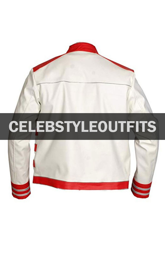 Freddie Mercury White/Red Concert Leather Jacket