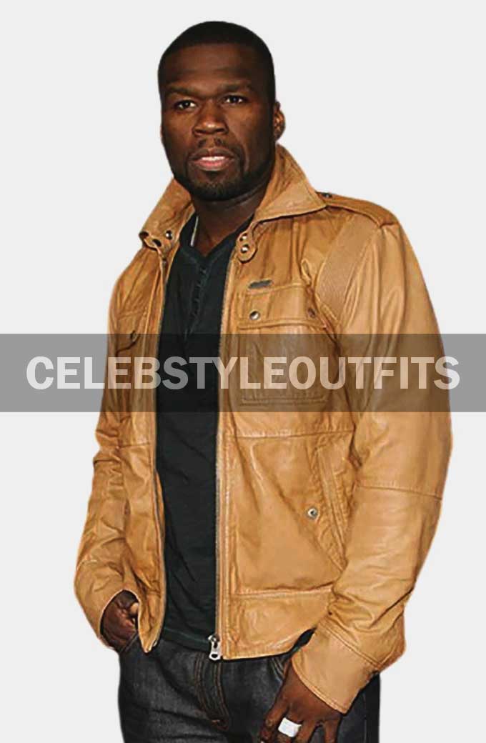 End of Watch 50 Cent Brown Leather Jacket