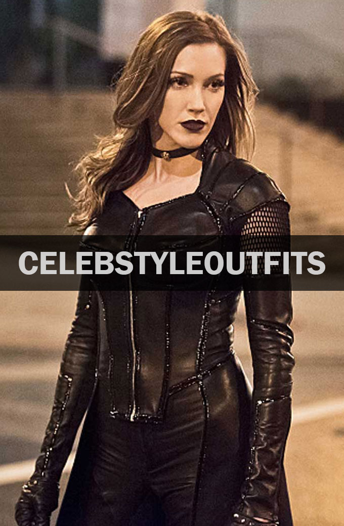 Arrow Black Canary Siren Trench Leather Coat