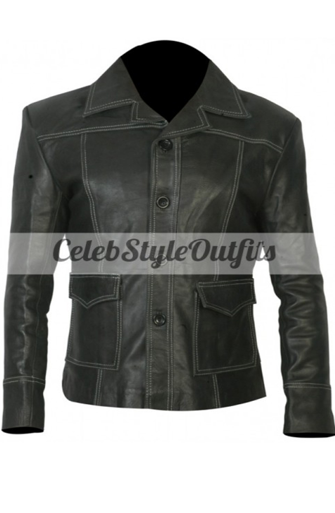 Brad Pitt Fight Club Tyler Durden Black Coat Jacket