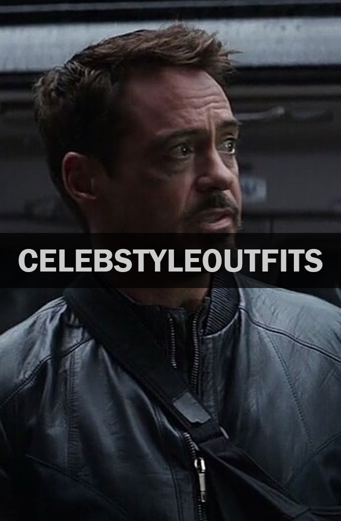 Robert Downey Jr. Civil War Black Leather Jacket