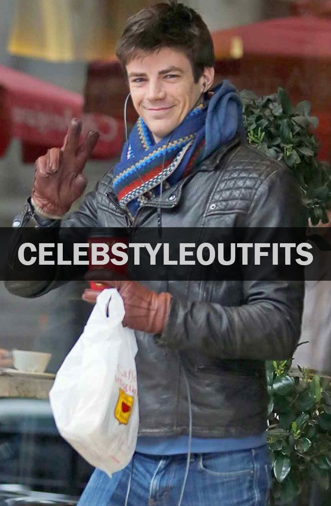 The Flash Grant Gustin Quilted Black Leather Jacket