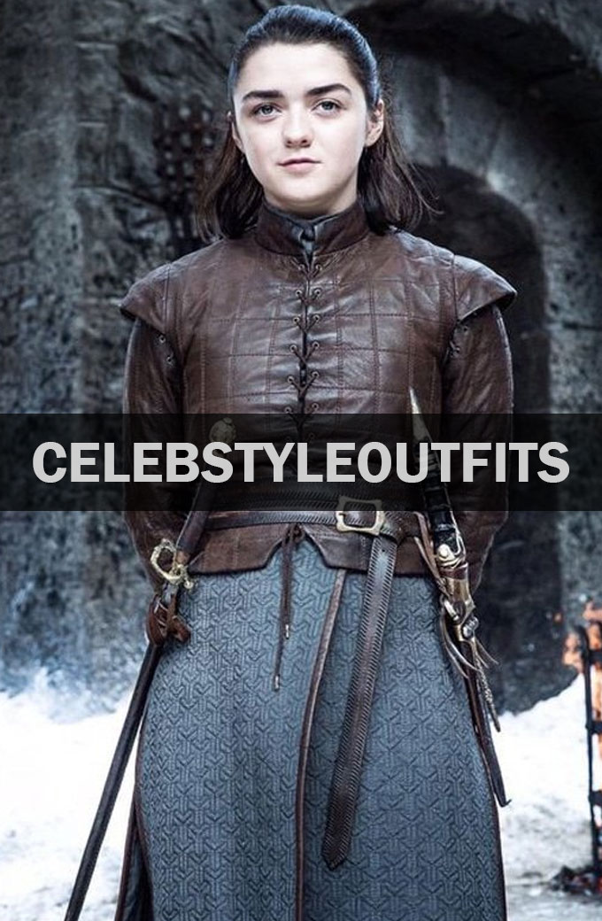 Game Of Thrones Arya Stark Brown Leather Jacket