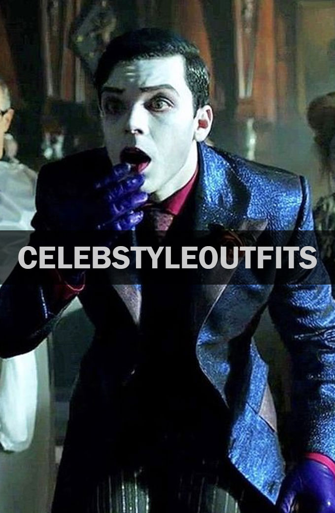 Gotham TV Series Cameron Monaghan Blue Wool-Blend Tuxedo