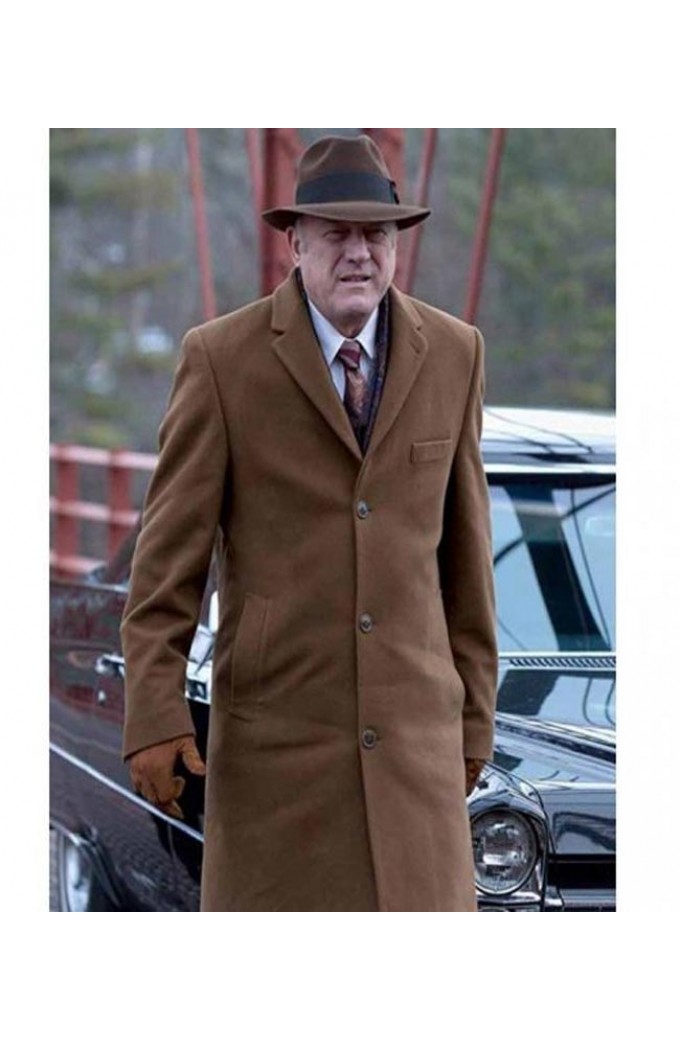 Gotham TV Series John Doman Brown Wool Trench Coat