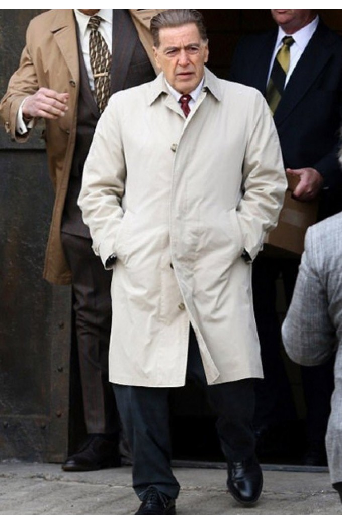The Irishman Al Pacino White Trench Coat