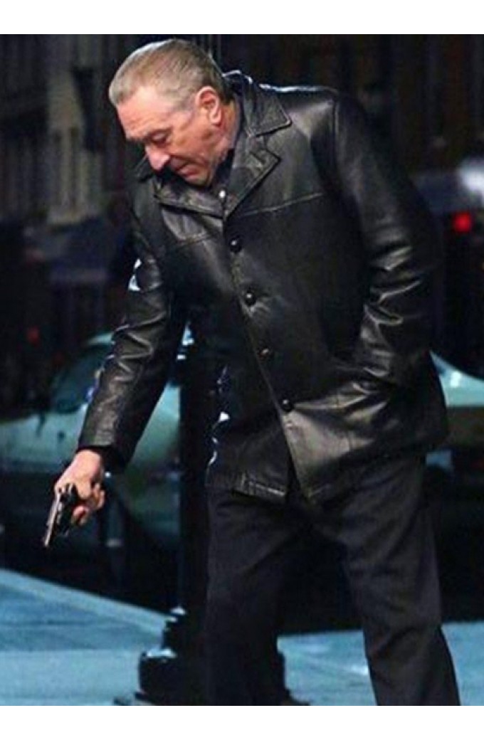 The Irishman Robert De Niro Black Leather Jacket