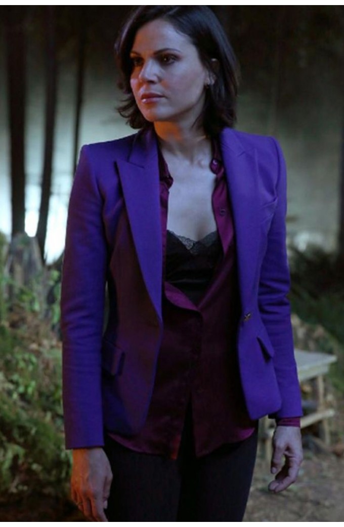Once Upon A Time Lana Parrilla Regina Mills Purple Blazer