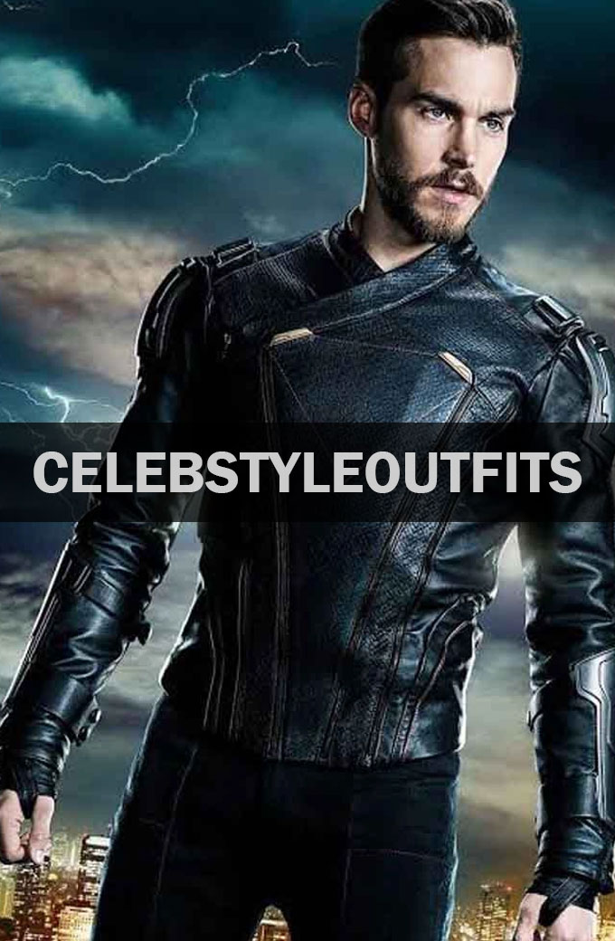 Chris Wood Supergirl S3 Black Leather Jacket
