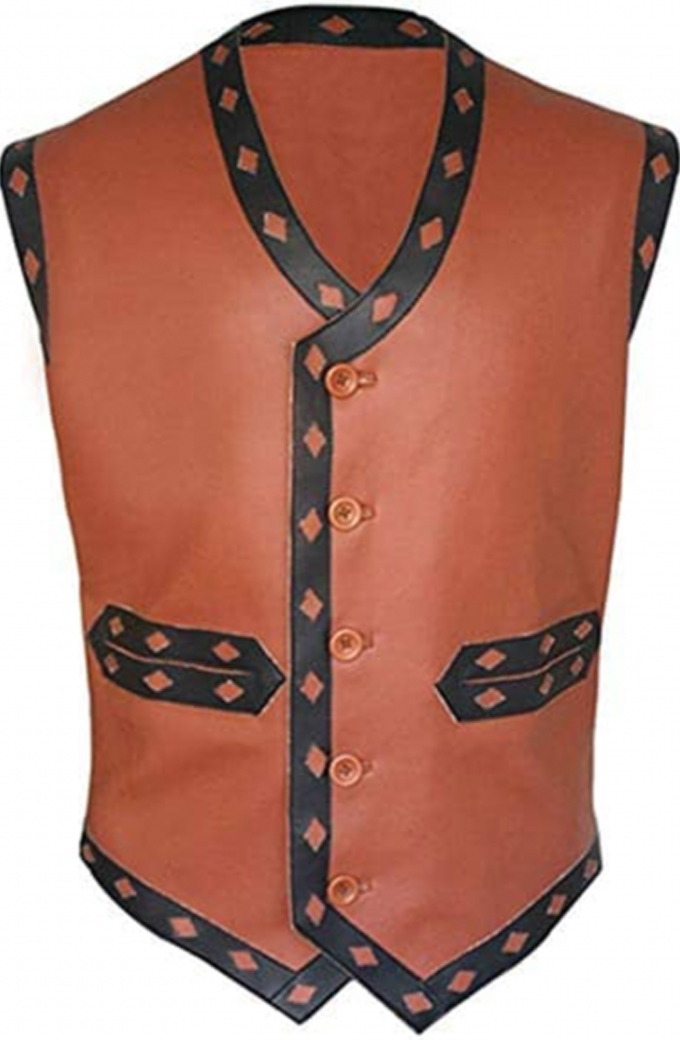 James Remar The Warriors Ajax Leather Costume Vest