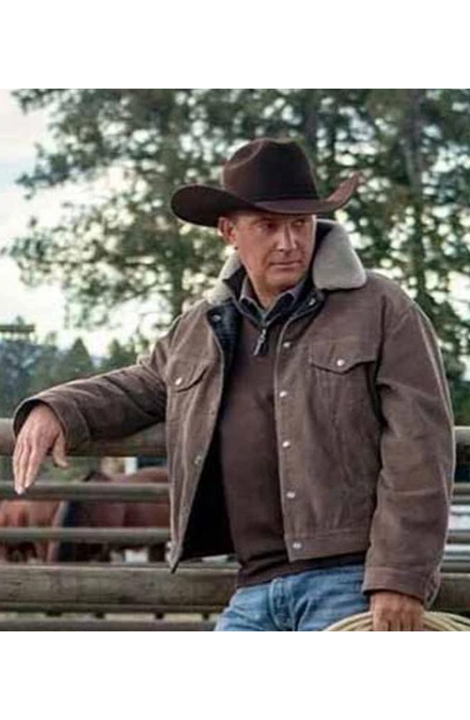 Yellowstone John Dutton Kevin Costner Corduroy Jacket