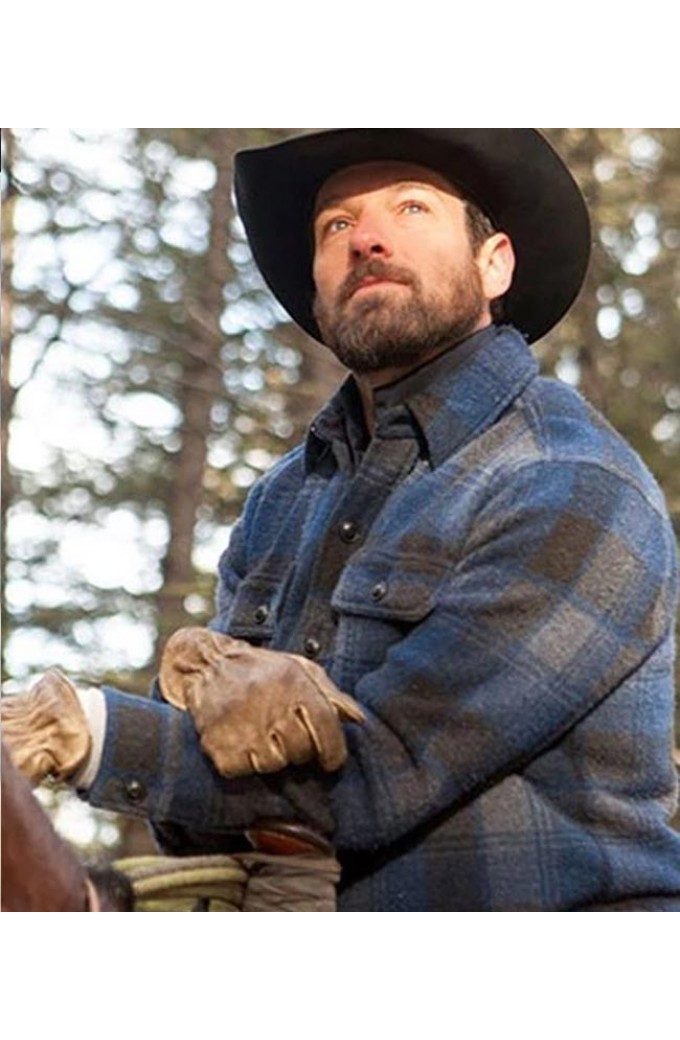Yellowstone TV Series Ian Bohen Ryan Flannel Jacket