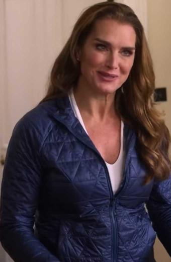Sophie Brooke Shields A Castle For Christmas Blue Satin Jacket