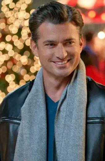 Gavin Chase A Nashville Christmas Carol Black Leather Jacket