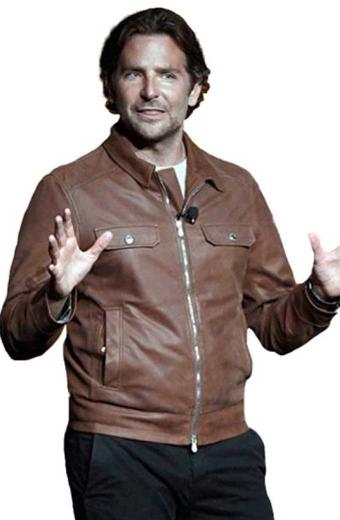 Bradley Cooper Star Is Born Jackson Maine Brown Leather Jacket