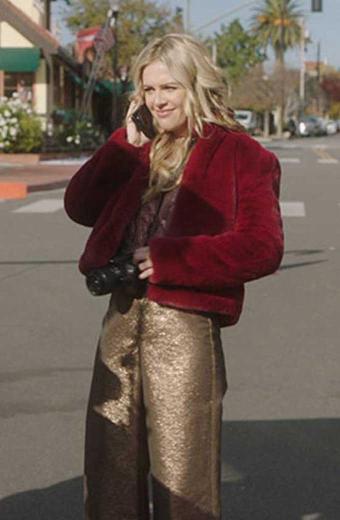 Aubrey Lang Natalie Hall A Very Charming Christmas Town Jacket