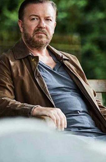 Tony Johnson Ricky Gervais After Life Brown Cotton Jacket