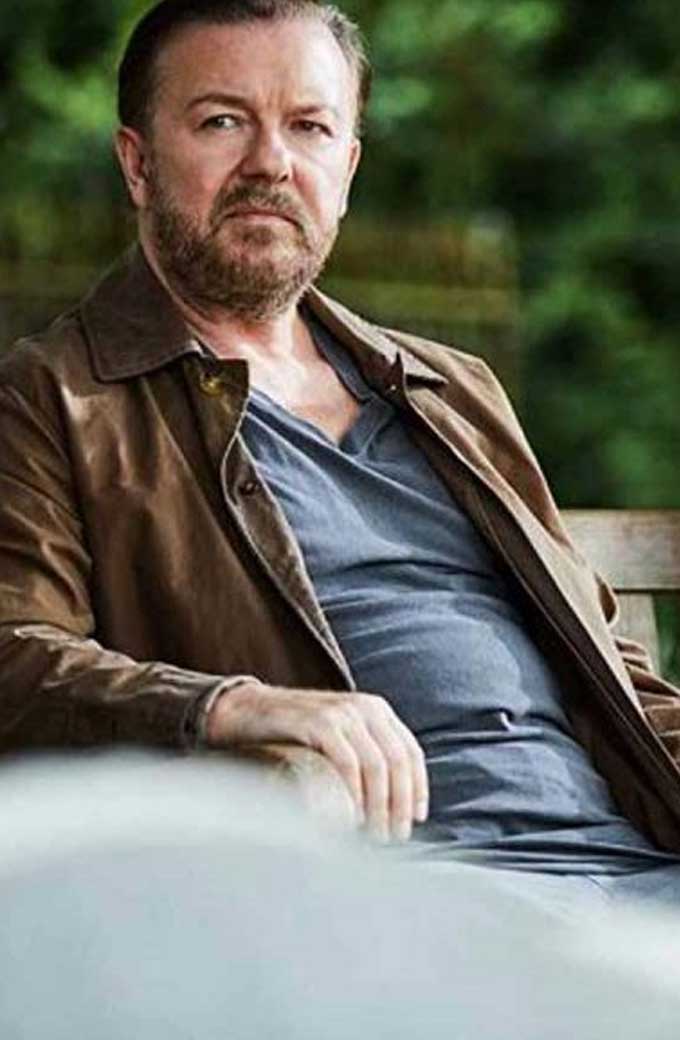 After Life Tony Johnson Ricky Gervais Brown Cotton Jacket after-life-ricky-gervais-jacket