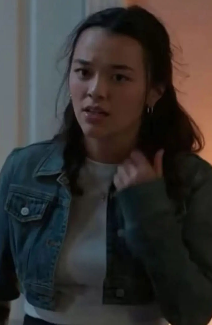 Lisa Afterlife of the Party Midori Francis Blue Cropped Jacket midori-francis-lisa-afterlife-of-the-party-jacket