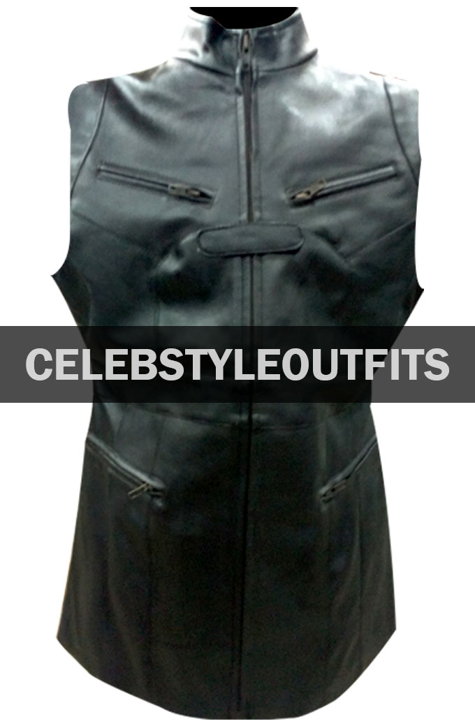 Ming Na Wen Melinda May Agents Of SHIELD Black Leather Vest