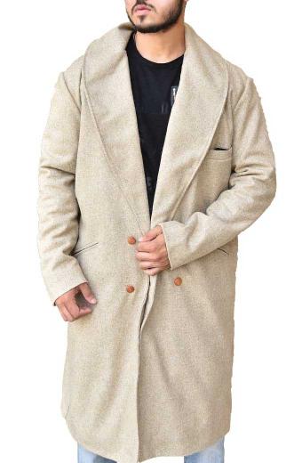 Mr Wednesday Ian Mcshane American Gods TV Show Beige Wool Coat