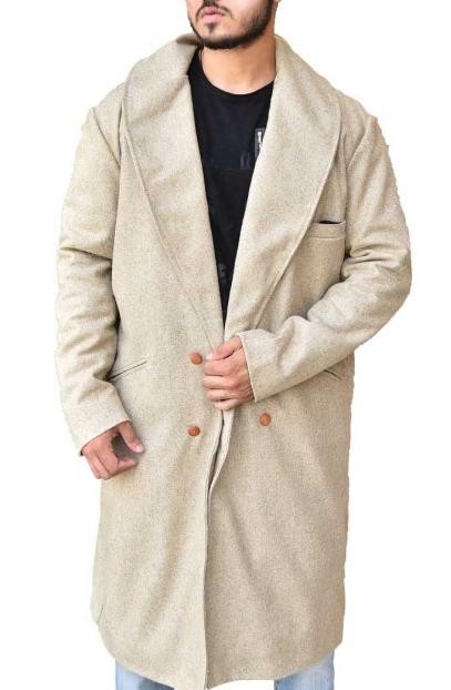 American Gods TV Show Mr Wednesday Ian Mcshane Beige Wool Coat ian-mcshane-american-gods-coat