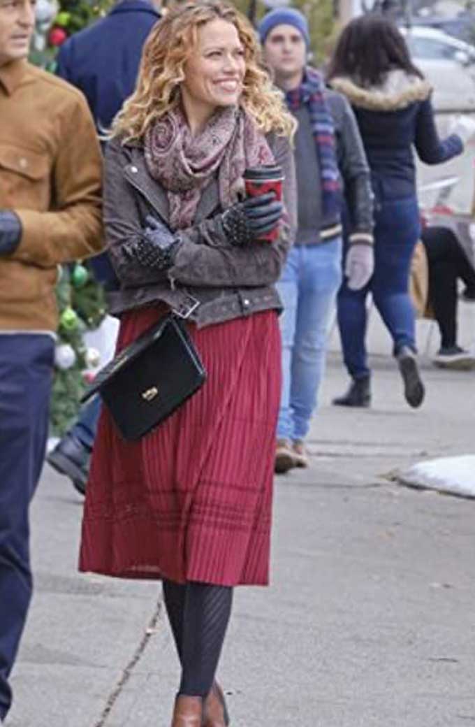 Bethany Joy Lenz Emily An Unexpected Christmas Biker Jacket