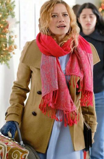 Emily Bethany Joy Lenz An Unexpected Christmas Drape Coat