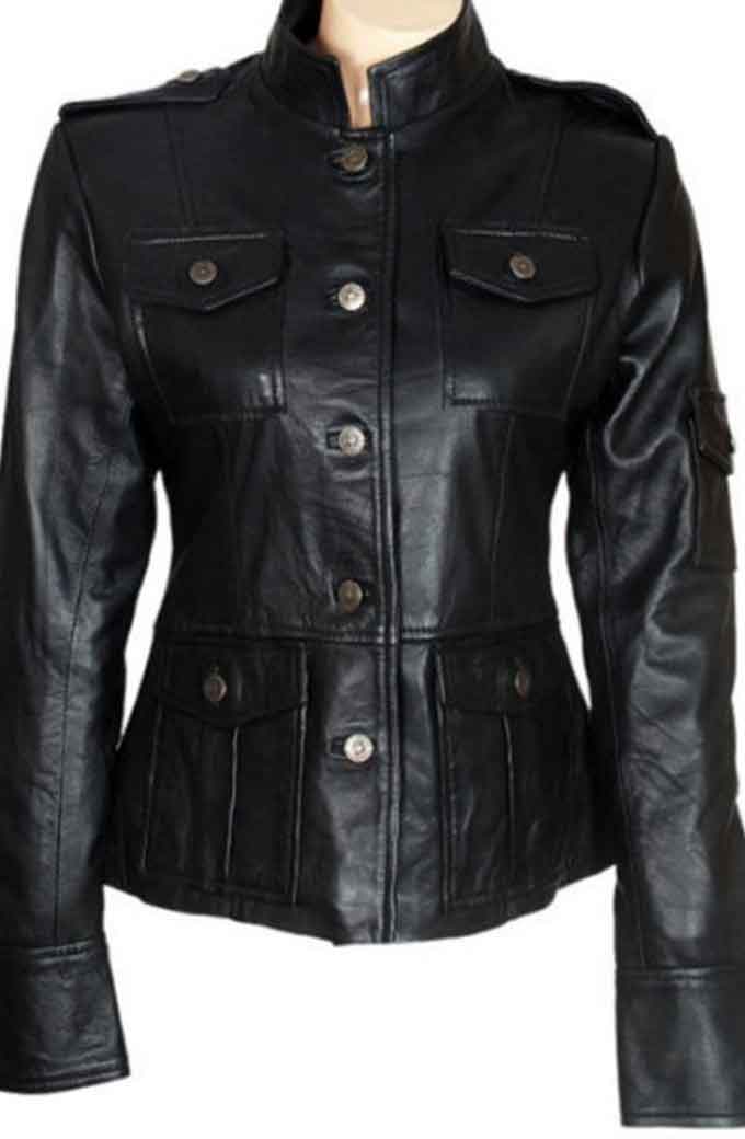 Get Smart Anne Hathaway Black Leather Jacket