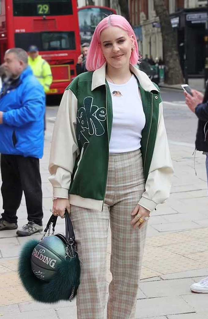 Anne Marie Take A Trip Our Song Green Cotton Letterman Jacket