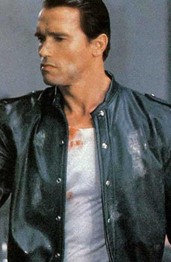 Arnold Schwarzenegger Red Heat Ivan Danko Black Leather Jacket