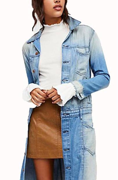 Andrea Sixtos Zoe Ramirez Arrow TV Show Blue Denim Trench Coat arrow-andrea-sixtos-denim-jacket
