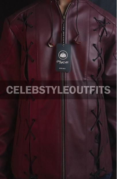 Arsenal Arrow Roy Harper Colton Haynes Maroon Leather Jacket arrow-colton-haynes-leather-jacket-costume