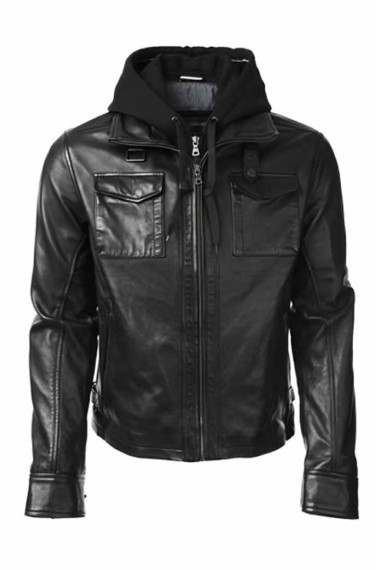 Arrow TV Show Stephen Amell Oliver Queen Black Leather Jacket