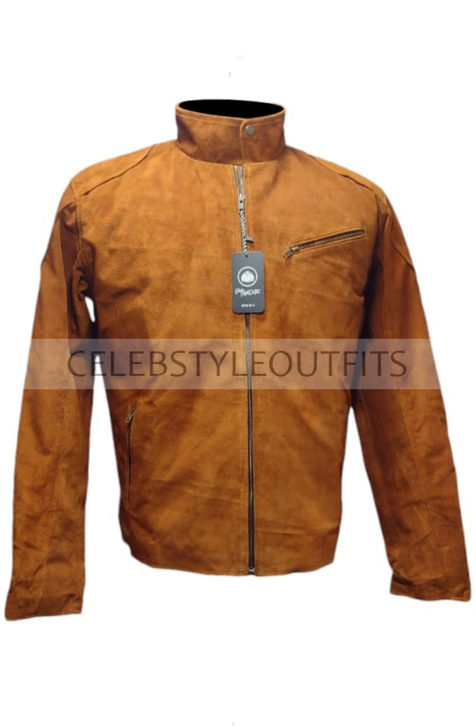 Colton Haynes Arsenal Arrow Roy Harper Brown Suede Jacket