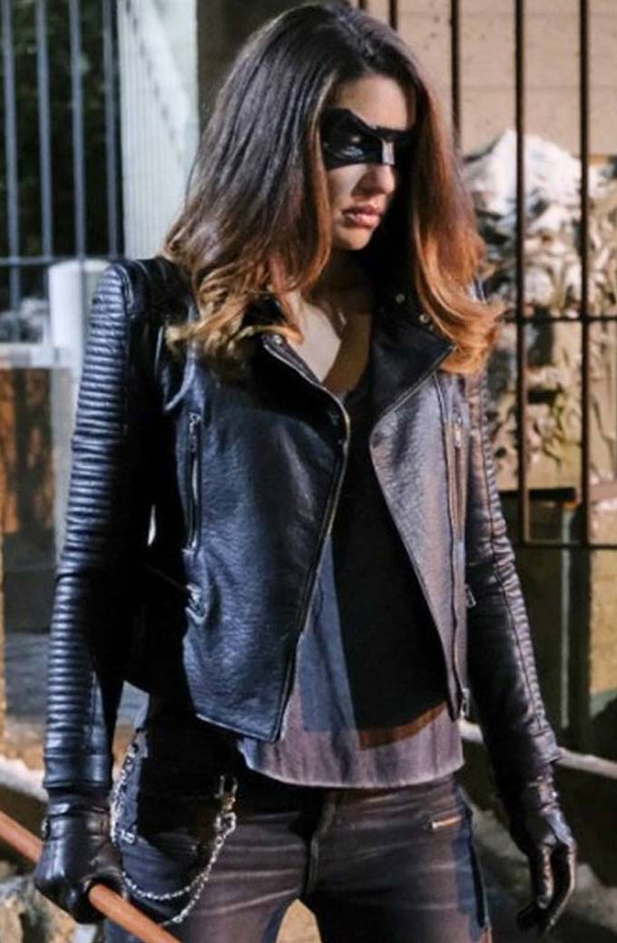 Juliana Harkavy Arrow Black Canary Dinah Drake Quilted Jacket