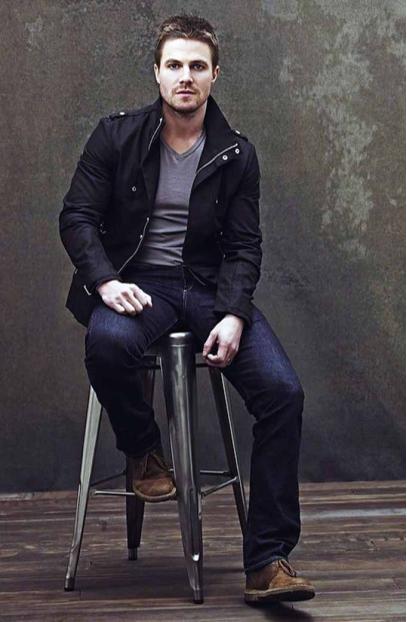 Oliver Queen Stephen Amell Arrow TV Show Black Leather Jacket arrow-oliver-queen-stephen-black-cotton-jacket