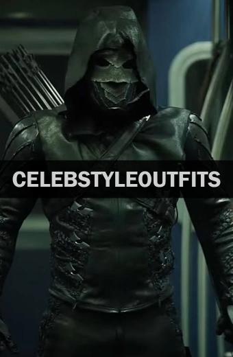 Prometheus Arrow Michael Dorn Black Hooded Leather Jacket