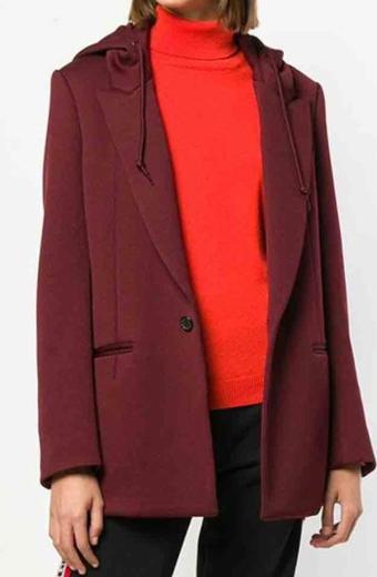 Ruby Rose Arrow Kate Kane Batwoman Red Wool Hooded Blazer