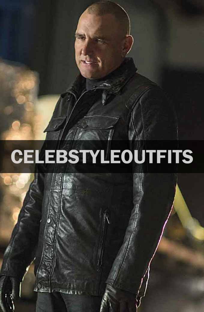 Danny Brickwell Arrow Vinnie Jones Black Leather Jacket