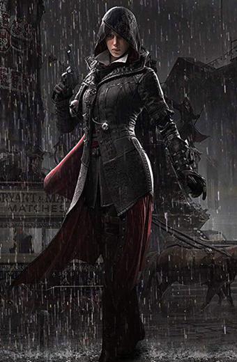Dame Evie Frye Assassins Creed Syndicate Black Cosplay Jacket