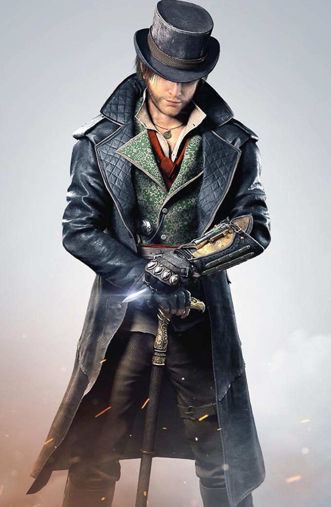 Sir Jacob Frye Assassins Creed Syndicate Black Cosplay Coat