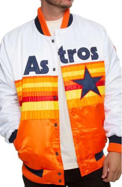 Houston Astros Letterman Stripes Bomber White Varsity Jacket houston-astros-star-jacket