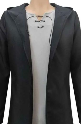Eren Jaeger Attack On Titan Anime Hooded Black Cotton Coat