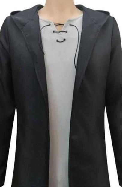 Attack On Titan Anime Eren Jaeger Black Hooded Cotton Coat attack-on-titan-eren-jaeger-cotton-jacket