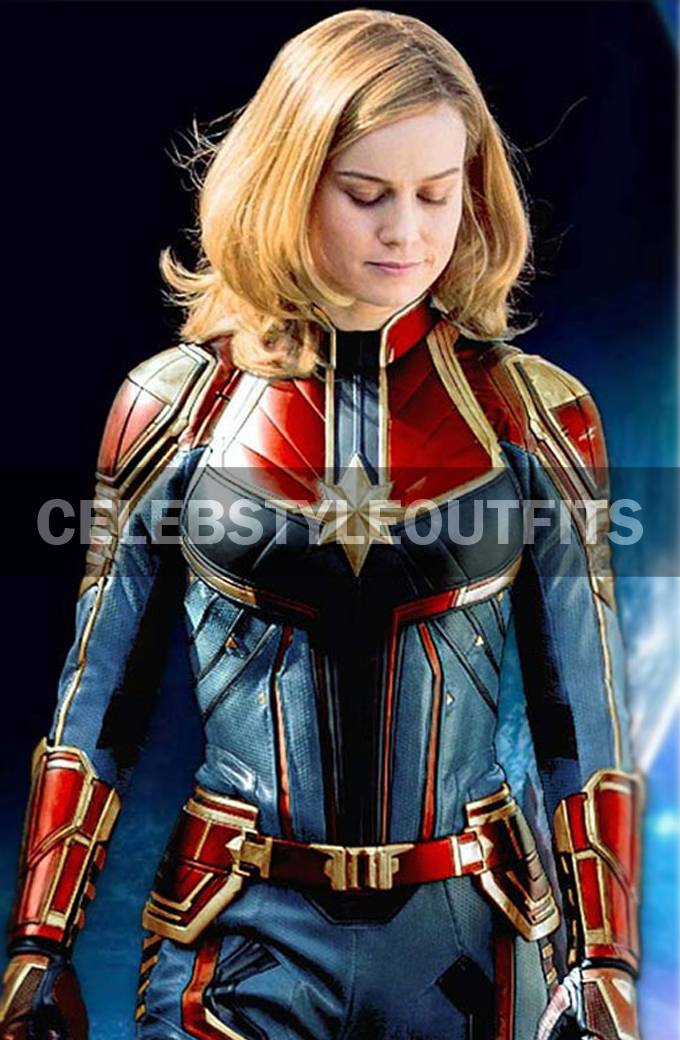 Avengers Endgame Captain Marvel Leather Costume Jacket