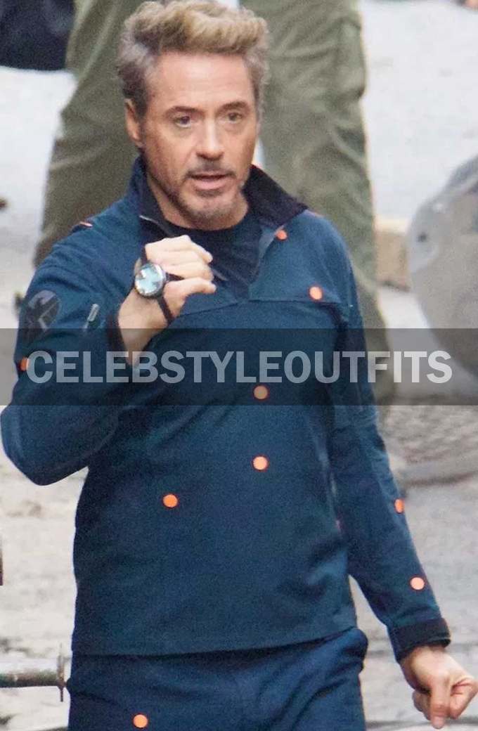 Robert Avengers Endgame Tony Stark Blue Cotton Jacket