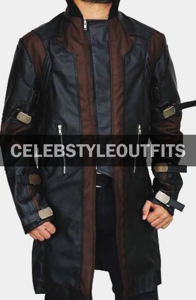 Avengers Age of Ultron Hawkeye Leather Costume Coat